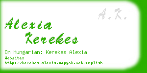 alexia kerekes business card